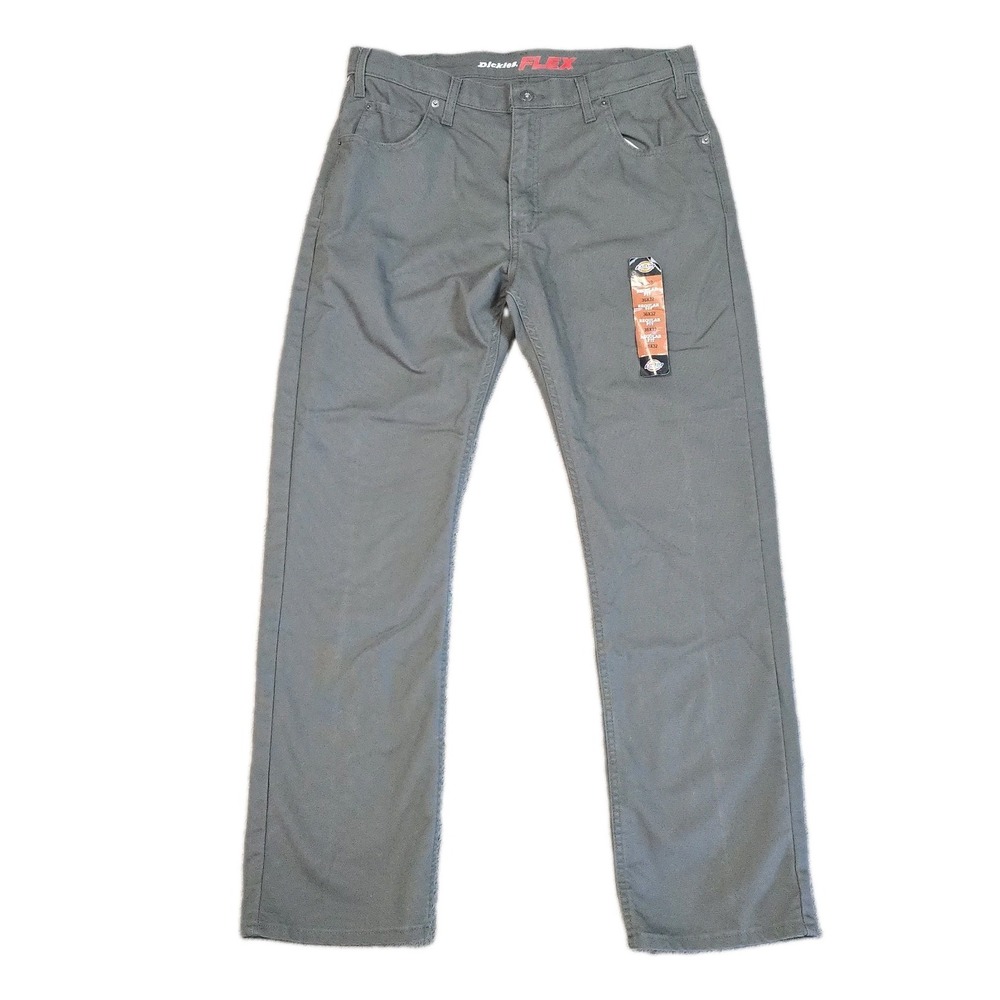Dickies Flex Tough Max Pants Mens 36x32 Gray Canvas Work Skateboard Skate